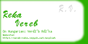 reka vereb business card
